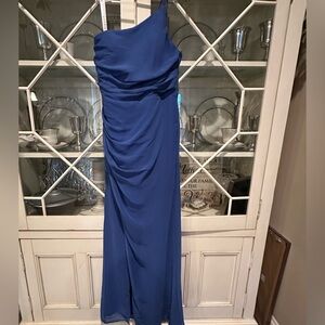 Azazie Chiffon Royal Blue Dress